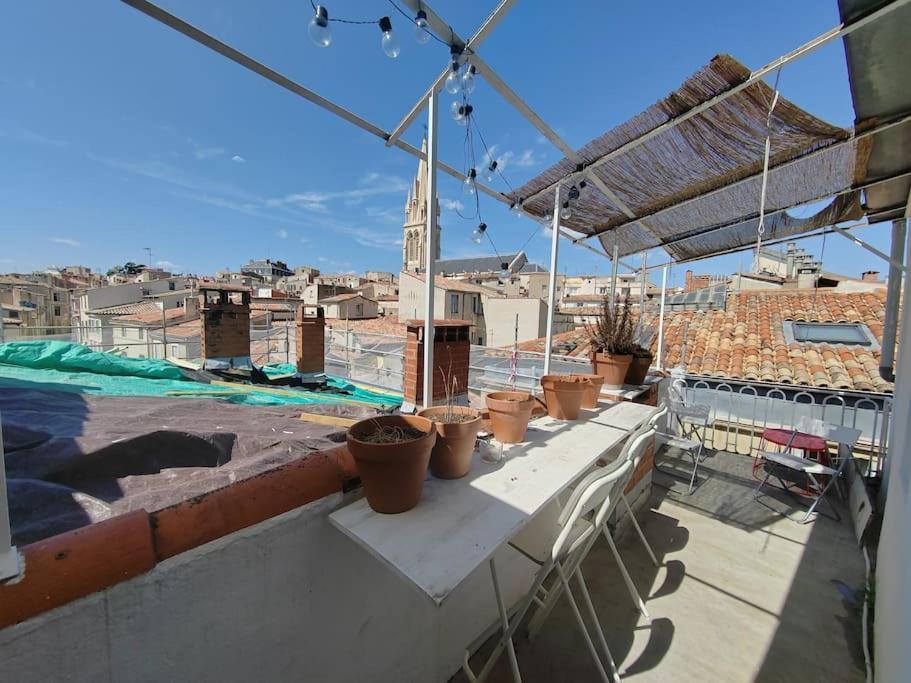 Appartement Superbe T3 Terrasse Avec Vue Centre Historique à Montpellier Extérieur photo